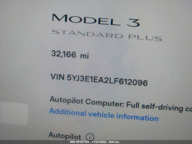 Tesla MODEL 3 2020 5YJ3E1EA2LF612096 Image 9
