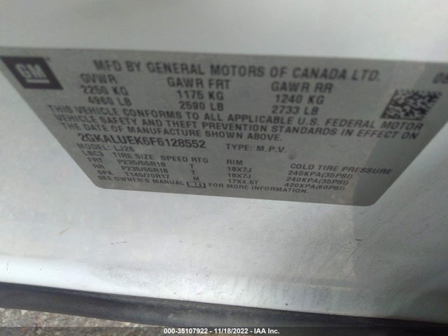 2015 GMC Terrain, VIN: 2GKALUEK6F6128552