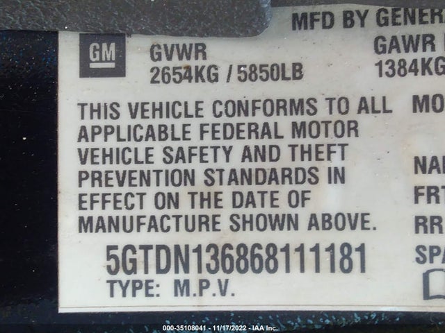 5GTDN136868111181 Hummer H3