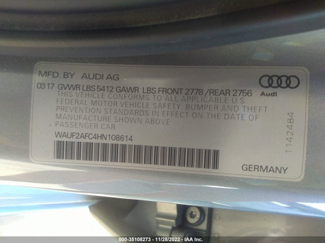 2017 Audi A6, VIN: WAUF2AFC4HN108614