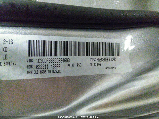 Dodge DART SXT 2016 1C3CDFBB3GD694693 Image 9