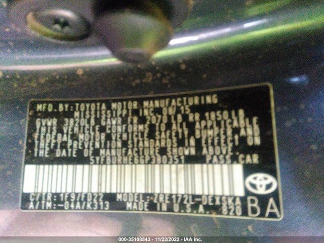 Toyota Corolla L/le/s/s Plus/le Plus 2016 5YFBURHE6GP380351 Image 11