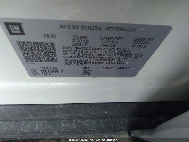 2021 Cadillac XT4, VIN: 1GYFZER45MF000320