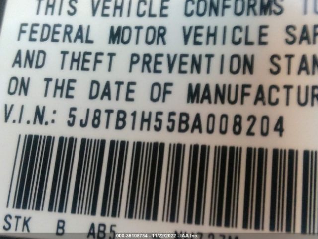 5J8TB1H55BA008204 Acura Rdx Tech Pkg