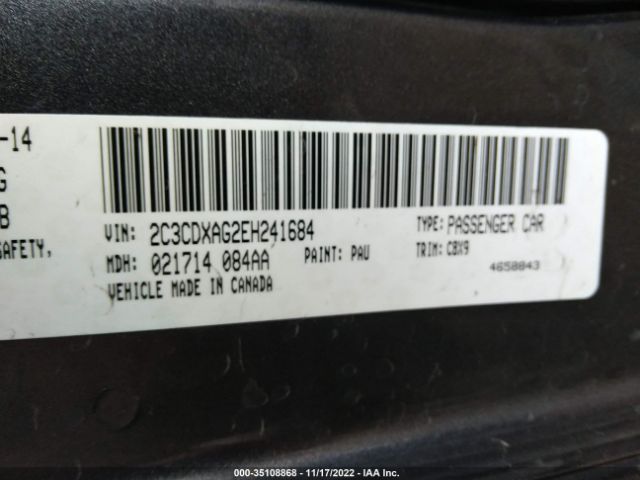 2C3CDXAG2EH241684 Dodge Charger Police