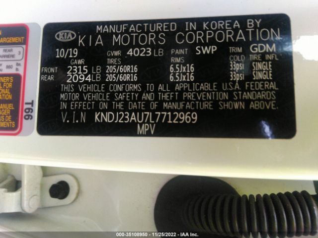 KNDJ23AU7L7712969 KIA SOUL LX