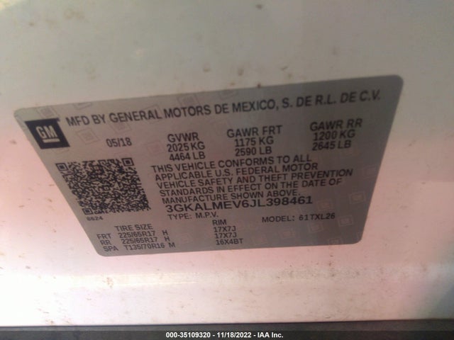 2018 GMC Terrain, VIN: 3GKALMEV6JL398461