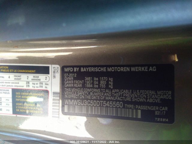 WMWSU3C50DT545560 Mini COOPER HARDTOP