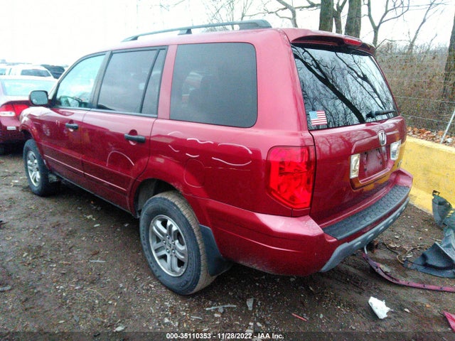 2005 HONDA PILOT EX-L WITH RES VIN: 2HKYF18635H566504