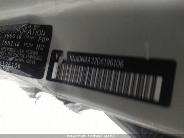 KNADN4A32D6196106 KIA RIO EX
