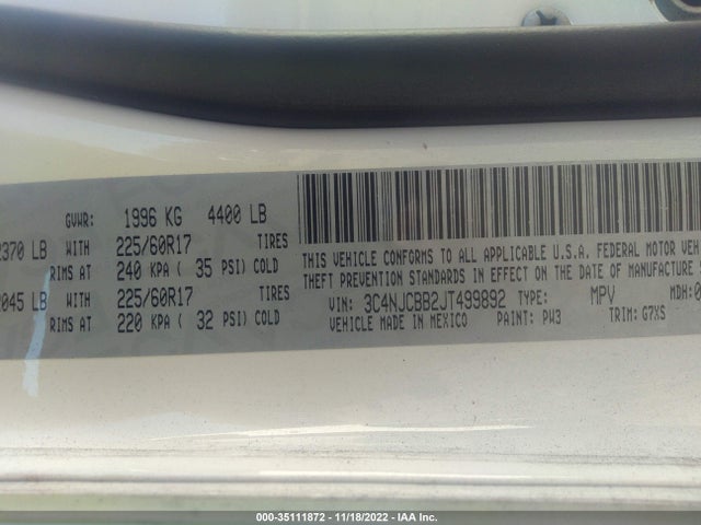 Jeep Compass Latitude W/sun/wheel Pkg 2018 3C4NJCBB2JT499892 Image 9