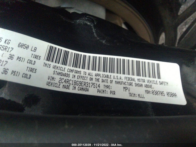2C4RC1BG9ER317514 Chrysler Town & Country Touring