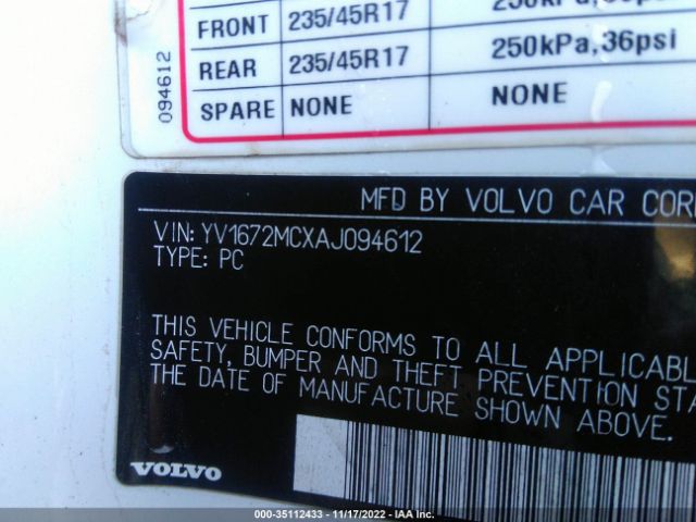 YV1672MCXAJ094612 Volvo C70