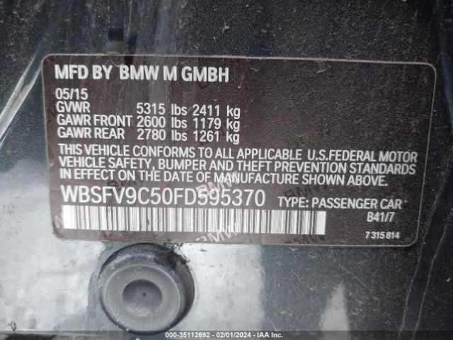 WBSFV9C50FD595370 BMW M5