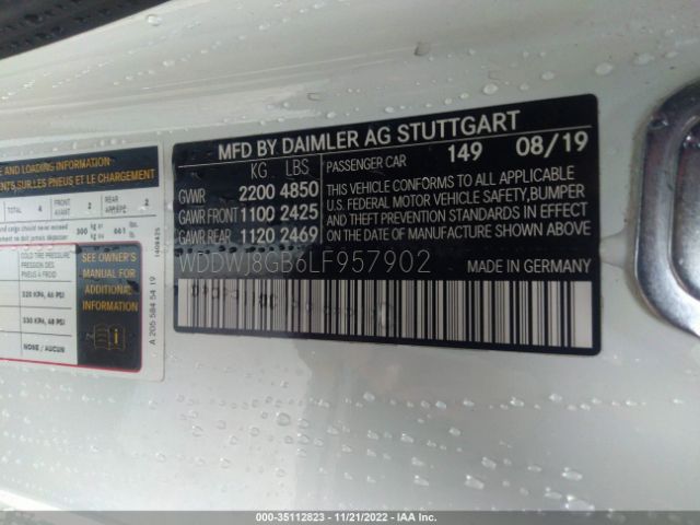 WDDWJ8GB6LF957902 Mercedes-Benz C-class Amg C 63