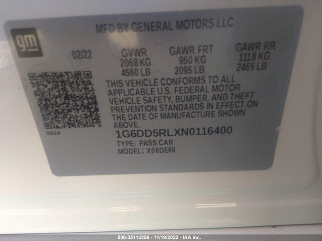 Cadillac CT4-V 2022 1G6DD5RLXN0116400 Image 9