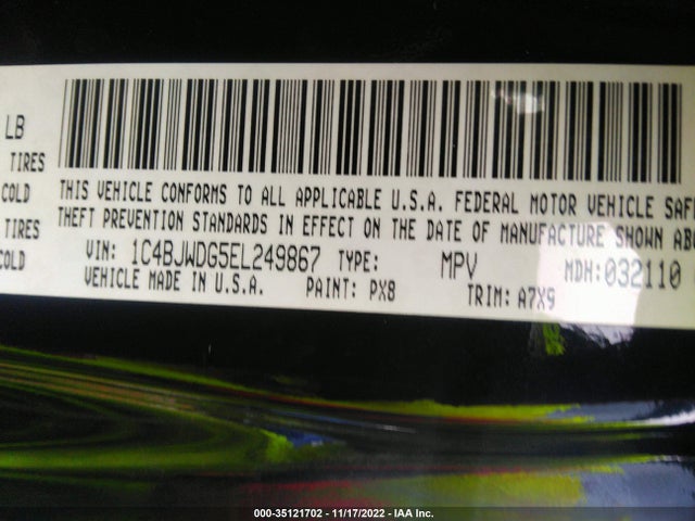 Jeep WRANGLER UNLIMITED 2014 1C4BJWDG5EL249867 Image 9