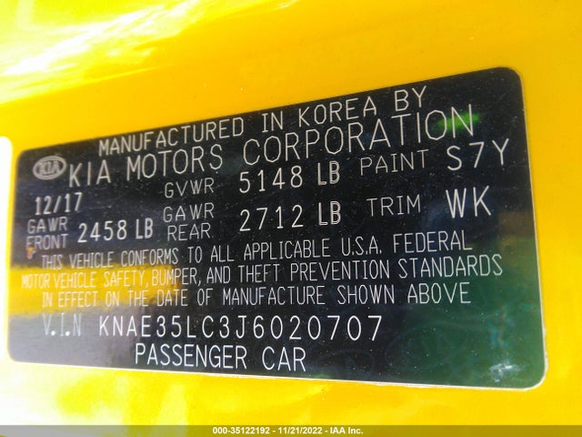 2018 Kia Stinger, VIN: KNAE35LC3J6020707