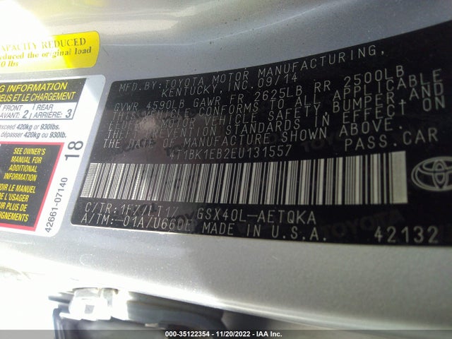 2014 Toyota Avalon, VIN: 4T1BK1EB2EU131557