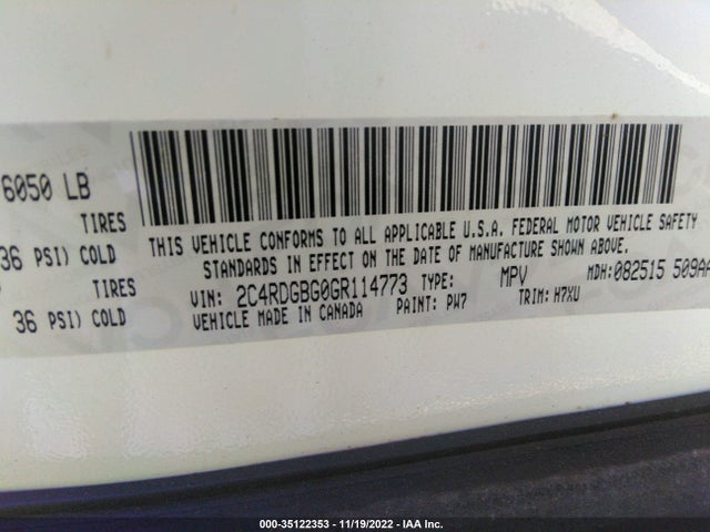 Dodge Grand Caravan Se 2016 2C4RDGBG0GR114773 Image 9