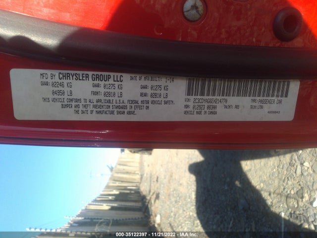 Dodge Challenger Sxt 2014 2C3CDYAG6EH214770 Image 10