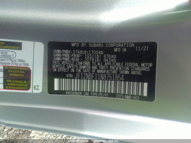 2022 Toyota GR 86, VIN: JF1ZNBF11N8751854
