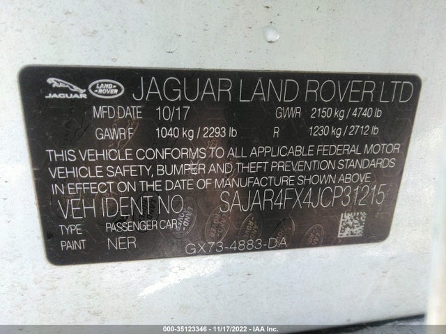 2018 Jaguar XE, VIN: SAJAR4FX4JCP31215