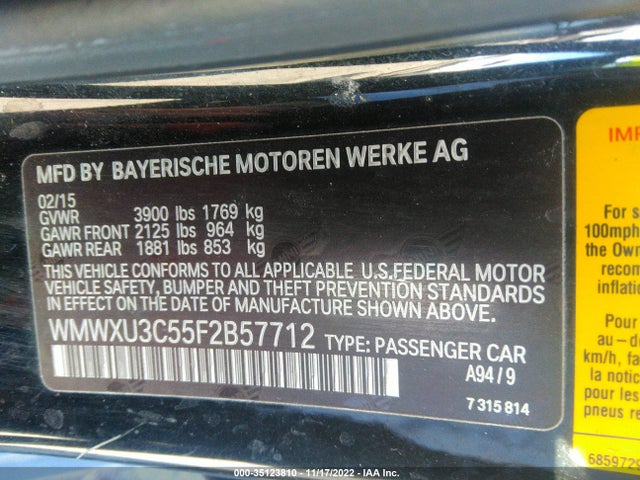 WMWXU3C55F2B57712 Mini Cooper Hardtop 4 Door S