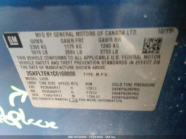 2GKFLTEK1C6168808 GMC Terrain Sle-2