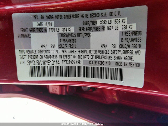 2019 Toyota Yaris, VIN: 3MYDLBYV1KY510114
