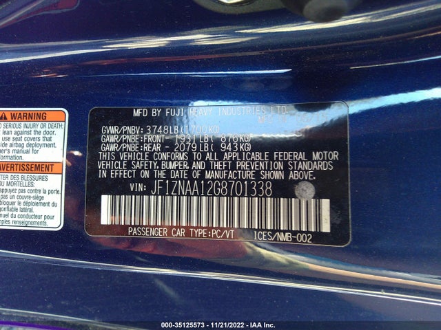 2016 Scion FR-S, VIN: JF1ZNAA12G8701338