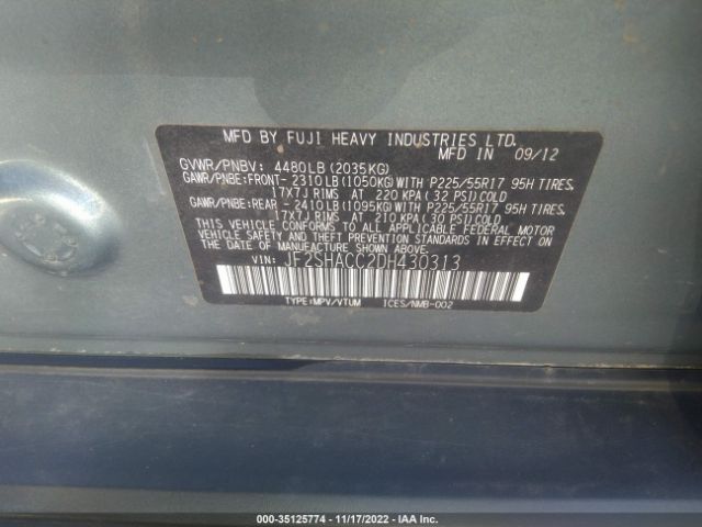 JF2SHACC2DH430313 Subaru Forester 2.5x Premium