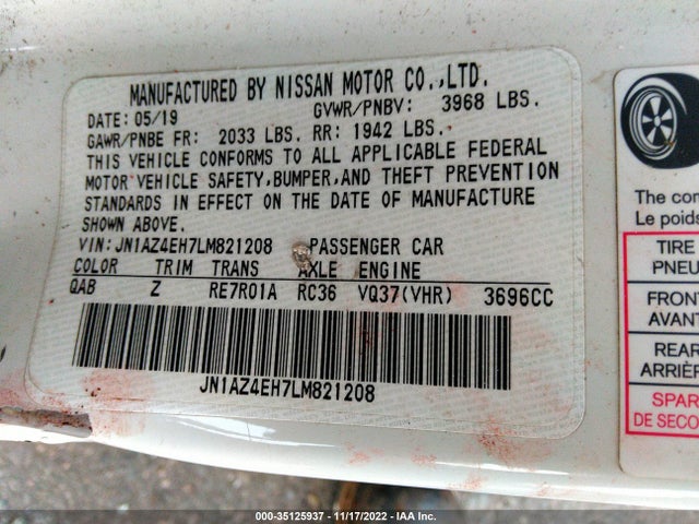 2020 Nissan Z, VIN: JN1AZ4EH7LM821208
