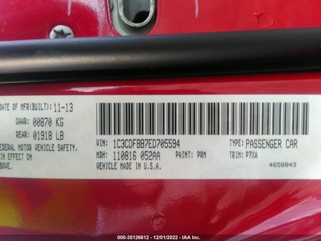 Dodge DART SXT 2014 1C3CDFBB7ED705594 Image 9