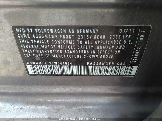 Volkswagen Golf Tdi 2012 WVWDM7AJXCW041064 Image 11