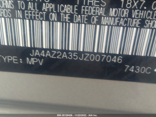 JA4AZ2A35JZ007046 Mitsubishi Outlander Es