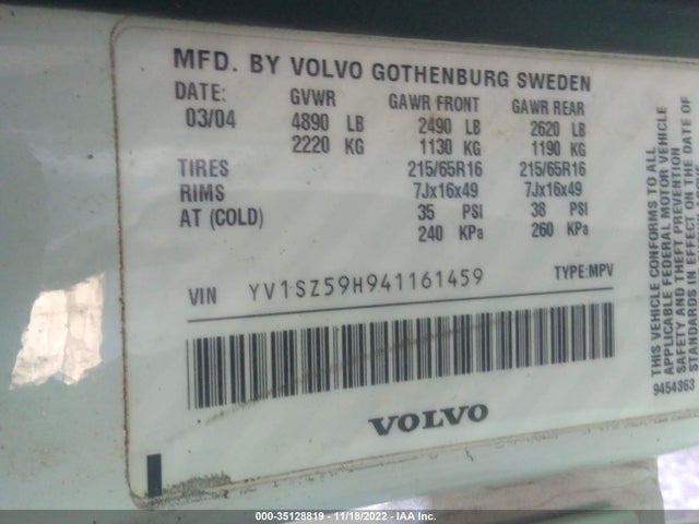 Volvo V70 2004 YV1SZ59H941161459 Image 10