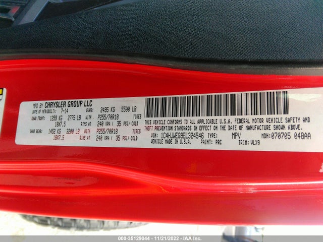 1C4HJWEG9EL324546 Jeep Wrangler Unlimited Altitude