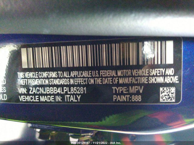 ZACNJBBB4LPL85281 Jeep Renegade Latitude