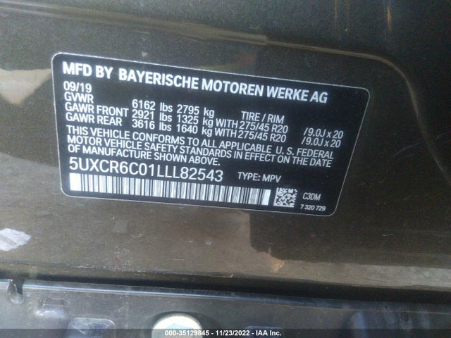 BMW X5 Xdrive40i 2020 аукцион фото
