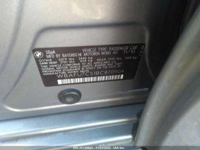 WBAFU7C51BC870904 BMW 5 Series 535i Xdrive