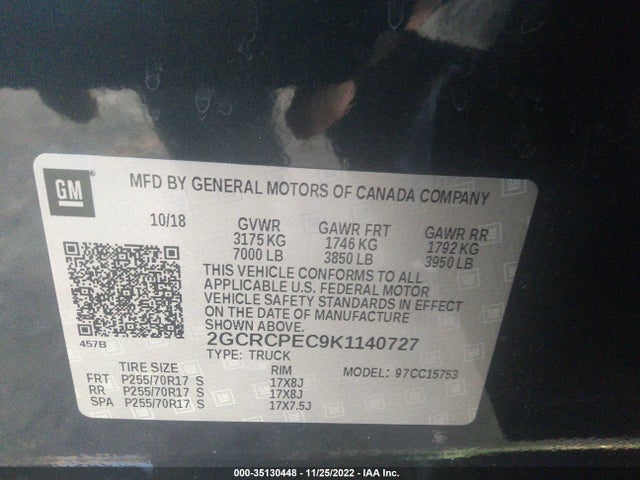 Chevrolet Silverado 1500 Ld Lt 2019 2GCRCPEC9K1140727 Image 9