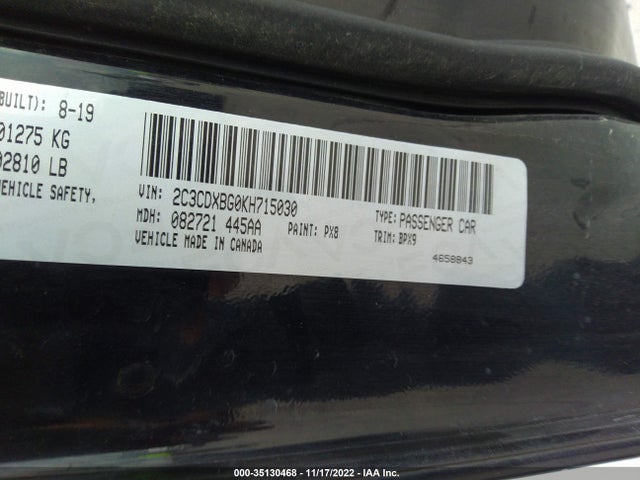 Dodge Charger Sxt 2019 2C3CDXBG0KH715030 Image 9