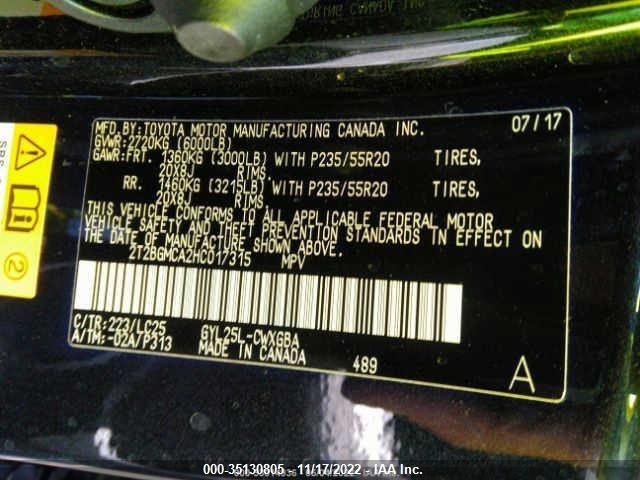 2017 Lexus RX, VIN: 2T2BGMCA2HC017315