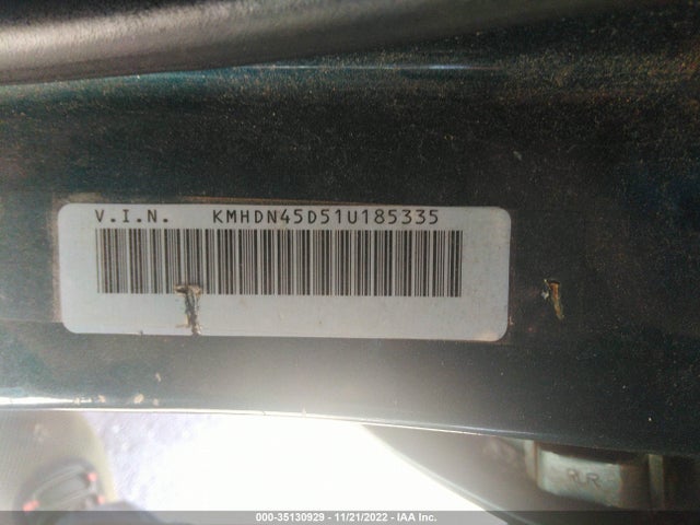 2001 HYUNDAI ELANTRA GLS VIN: KMHDN45D51U185335