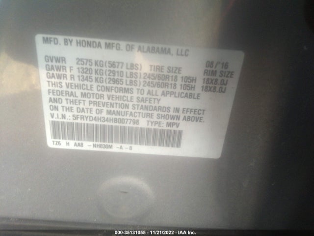 Acura MDX 2017 5FRYD4H34HB007798 Image 9