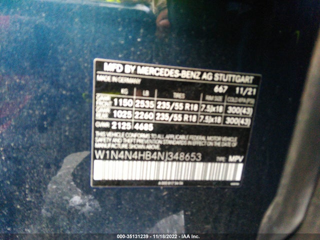 2022 Mercedes-Benz GLA-Class, VIN: W1N4N4HB4NJ348653