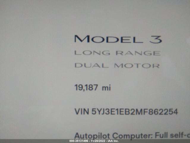 Tesla MODEL 3 2021 5YJ3E1EB2MF862254 Image 7