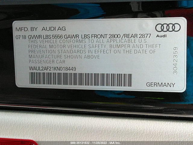 2019 Audi A6, VIN: WAUL2AF21KN018449