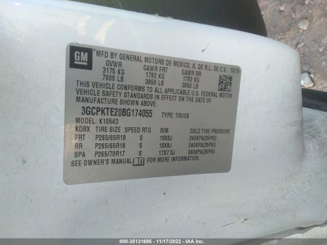 Chevrolet Silverado 1500 Ltz 2011 3GCPKTE20BG174055 Image 10